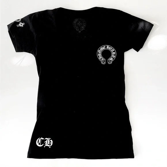 トップス chrome hearts Vneck Tshirt black Chrome Hearts Chrome Hearts V-Neck T-Shirt | Grailed
